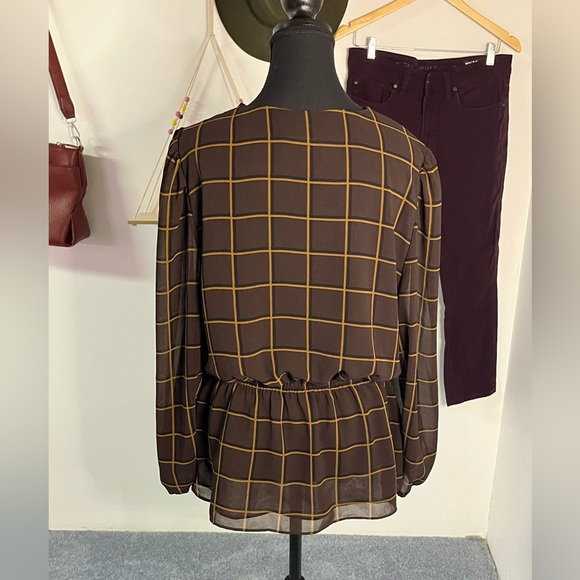 Calvin Klein Plaid Blouse - Picture 2 of 5